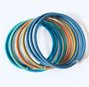 Spiral Color Block Bracelet Large - Edible