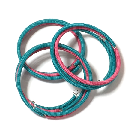 Spiral Color Block Bracelet Small - Multi