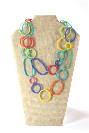 Spiral Ring Necklace Long - Multi OUT OF STOCK