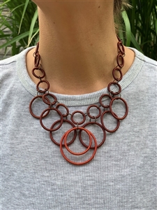 Ring Necklace Short  - Copper