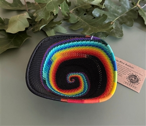 African Rainbow Mini Square Bowl