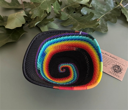 African Rainbow Mini Square Bowl