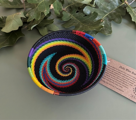 African Rainbow Small Shallow Bowl