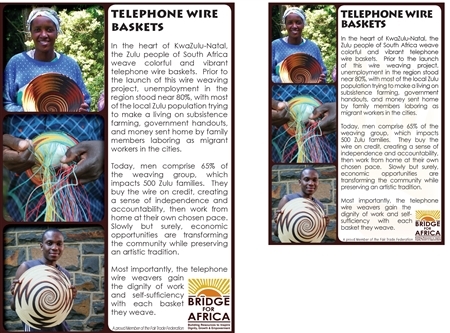 Telephone Wire Basket Tent Card Display