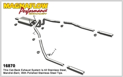 Magnaflow Catback Exhaust 2009-2016 Dodge Ram 1500 Dual Rear Exit catback exhaust system with 22" muffler and dual 3.5" stainless steel Tips