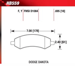 Hawk HPS 06-up Dodge Ram 1500 Front Brake Pads