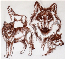 Animal Sketch Single - Wolf