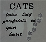 Cats leave tiny pawprints on your heart