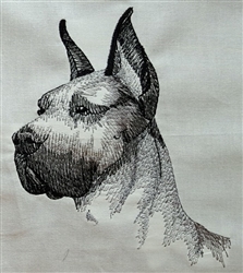 Dogs -  Great Dane Head - Cropped Ears
