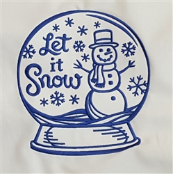 Christmas - Snow Globe with Snowman - Let it Snow