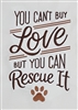 Rescue saying with paw print