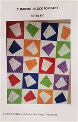 Tumbling Blocks  for Baby Pattern  - by Nancy Murtie for King's Treasures