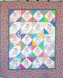 On Point with Charms - Fairy or Angel Dolls - Baby Quilt Kit