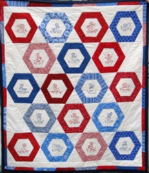 Country Ragdoll Quilt - Hexagon - Baby Quilt Kit