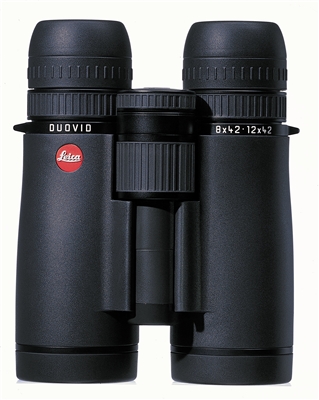 LEICA 8-12X42mm Black Duovid Binocular