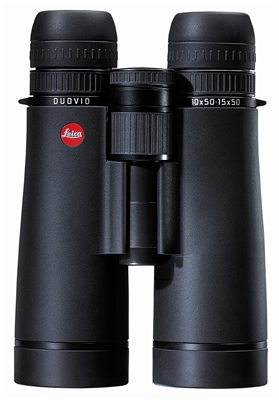 LEICA 10-15X50mm Black Duovid Binocular (includes free Tripod Adapter)