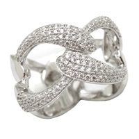 Sterling Silver CZ Ladies Ring CR002