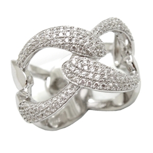 Sterling Silver CZ Ladies Ring