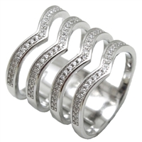 Sterling Silver CZ Ladies Ring CR004