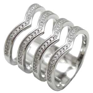Sterling Silver CZ Ladies Ring