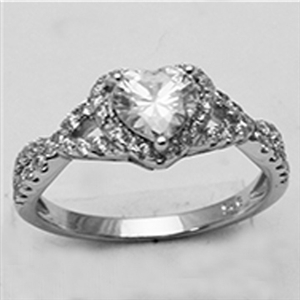 Sterling Silver CZ Ladies Ring sslr014