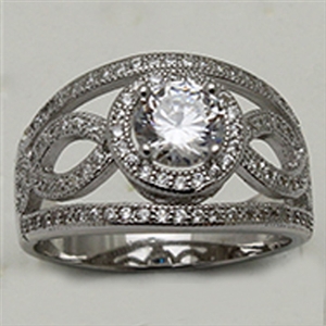 Sterling Silver CZ Ladies Ring sslr011