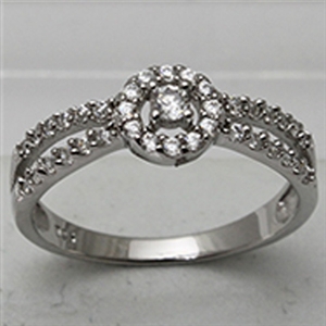 Sterling Silver CZ Ladies Ring sslr002