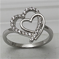 Sterling Silver CZ Ladies Ring-CR029