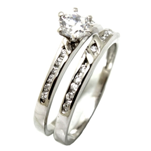 Sterling Silver CZ Ladies Ring sslr023