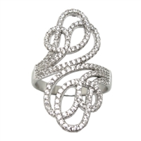 Sterling Silver CZ Rings for Women-CR035