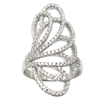 Sterling Silver CZ Ladies Ring-CR039