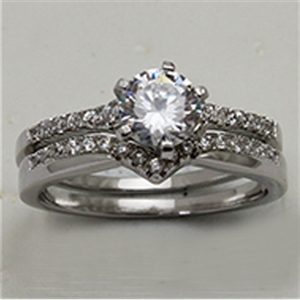 Sterling Silver CZ Ladies Ring sslr006