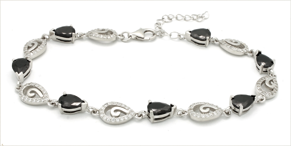 CZBR004 - Sterling Silver CZ Bracelet