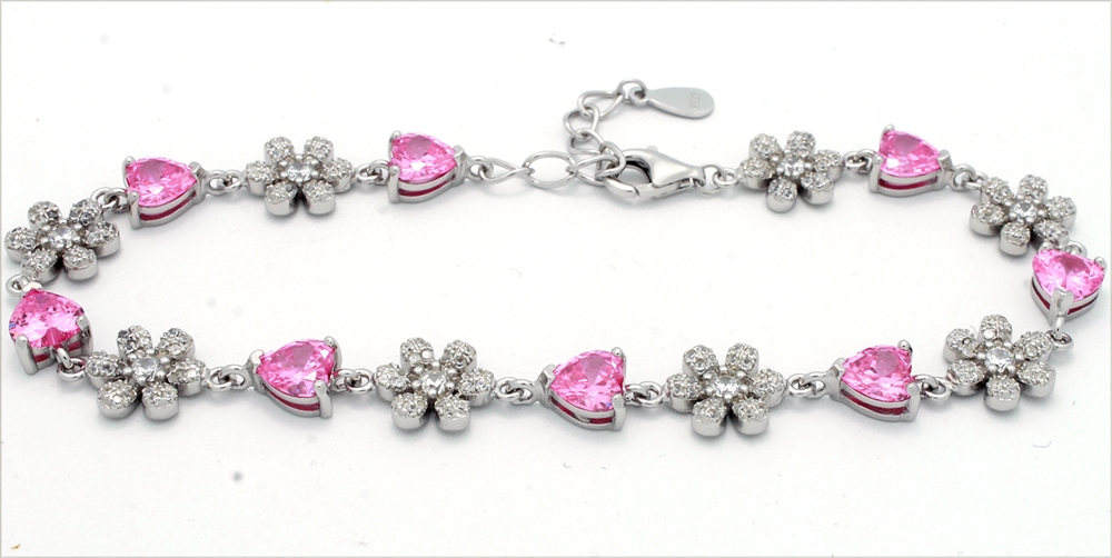 CZBR009 - Sterling Silver CZ Bracelet