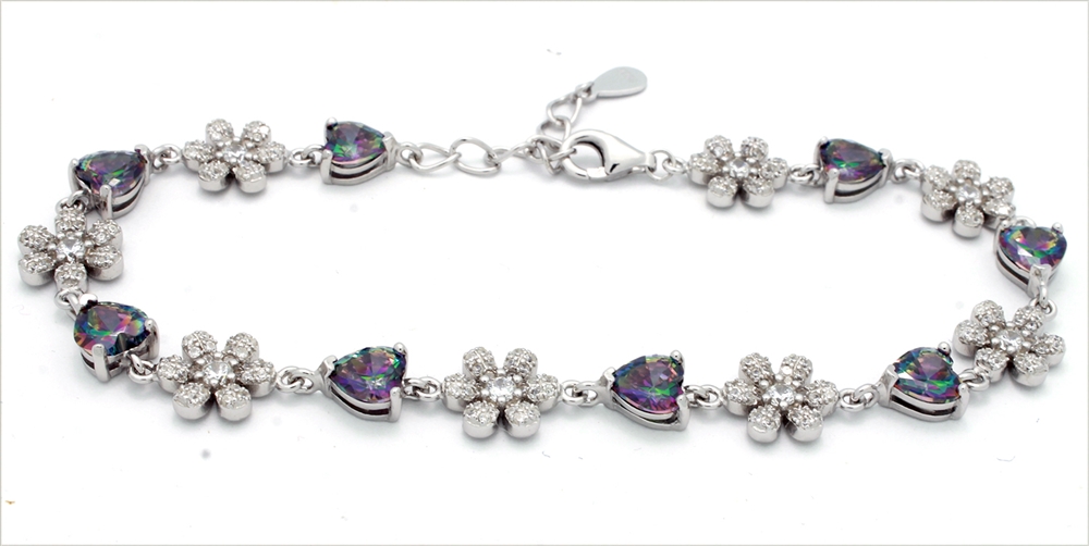 CZBR010 - Sterling Silver CZ Bracelet