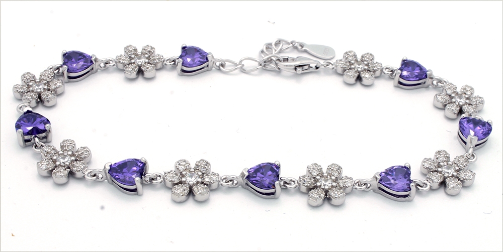 CZBR011 - Sterling Silver CZ Bracelet