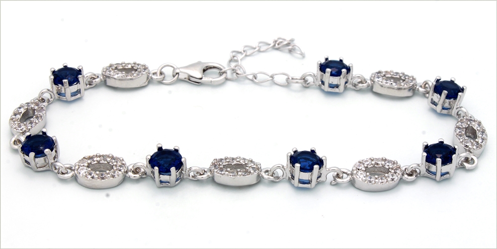 CZBR013 - Sterling Silver CZ Bracelet