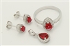 CZSS1019-RU Sterling Silver Teardrop CZ Sets