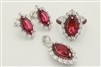 CZSS1020-RU Sterling Silver Marquis CZ Sets