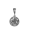 DCP1019 Silver Oxidize Pentagram Pendant 17mm