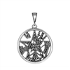 DCP1022 Silver Oxidize Pentagram Pendant 40mm