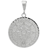 DCP1042 Silver DC Aztec Calendar Pendant 38mm