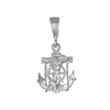 DCP1066 Silver DC Anchor w Jesus Pendant 25mm