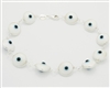 EEB14- Sterling Silver Evil Eye Bracelet