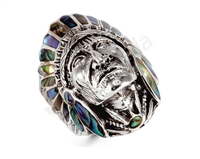Sterling Silver Indian Head Ring for Men