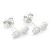 MCER1069 - Silver CZ Infinity knot Stud Earrings