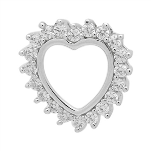 PCZ1002 - Silver Open Heart Pendant