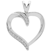 PCZ1004 - Silver CZ Heart Pendant