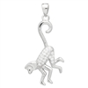 PCZ1080 Sterling Silver CZ Monkey Charm Pendant