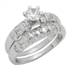 RCZ104014 - Silver Wedding Ring Sets